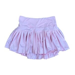 Gold Hinge pleated mini tennis skirt light pink almond blossom small athletic